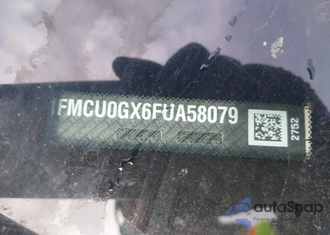 2015 Ford Escape Se z USA, uszkodzony, nr VIN 1FMCU0GX6FUA58079